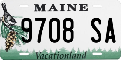 ME license plate 9708SA