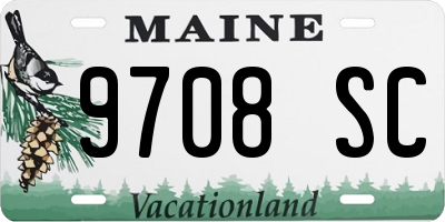 ME license plate 9708SC