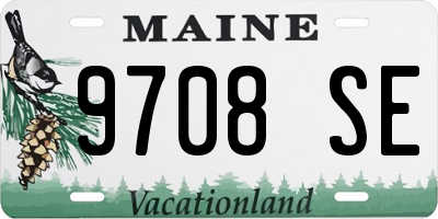 ME license plate 9708SE