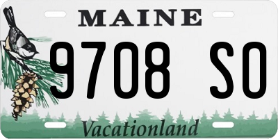 ME license plate 9708SO