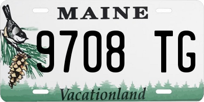 ME license plate 9708TG