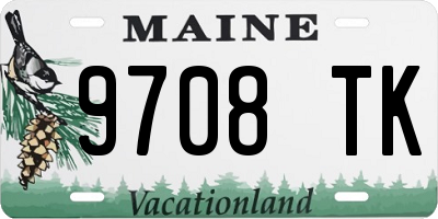 ME license plate 9708TK