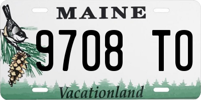 ME license plate 9708TO