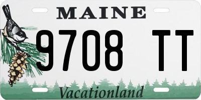 ME license plate 9708TT