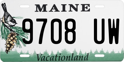 ME license plate 9708UW