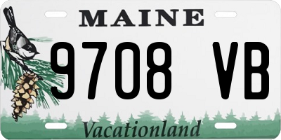 ME license plate 9708VB