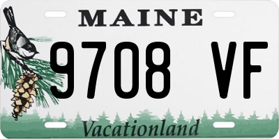 ME license plate 9708VF