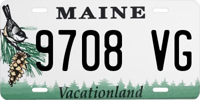 ME license plate 9708VG