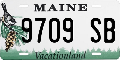 ME license plate 9709SB