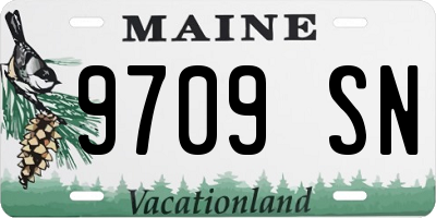 ME license plate 9709SN