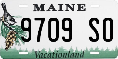 ME license plate 9709SO