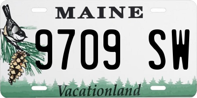 ME license plate 9709SW