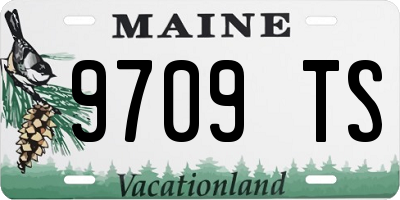ME license plate 9709TS