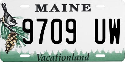 ME license plate 9709UW