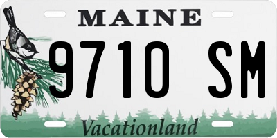 ME license plate 9710SM