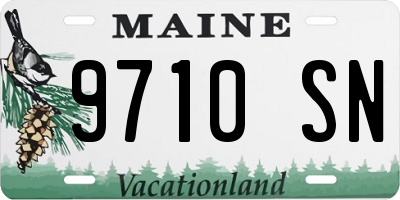 ME license plate 9710SN
