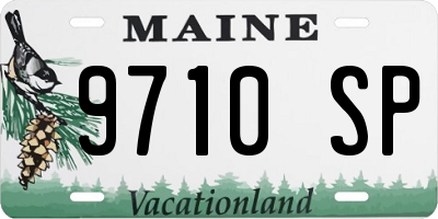 ME license plate 9710SP