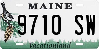 ME license plate 9710SW
