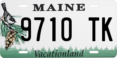 ME license plate 9710TK