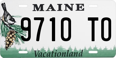 ME license plate 9710TO