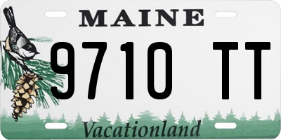 ME license plate 9710TT