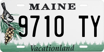 ME license plate 9710TY