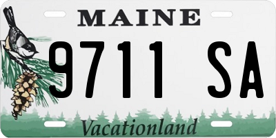 ME license plate 9711SA