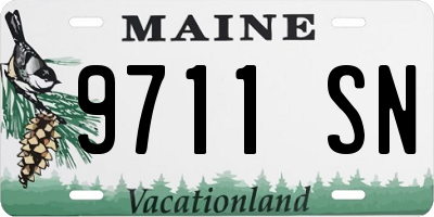 ME license plate 9711SN