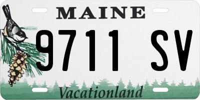 ME license plate 9711SV