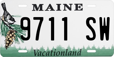 ME license plate 9711SW