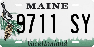 ME license plate 9711SY