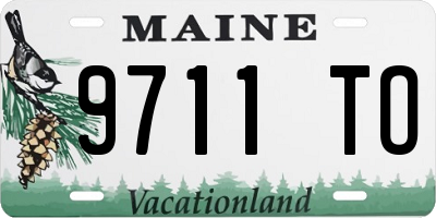 ME license plate 9711TO