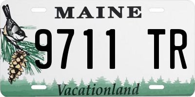 ME license plate 9711TR