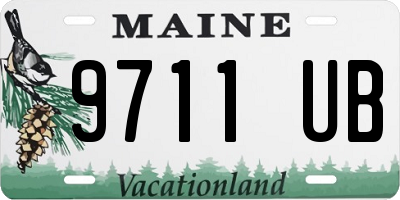 ME license plate 9711UB