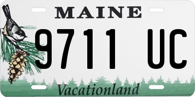 ME license plate 9711UC