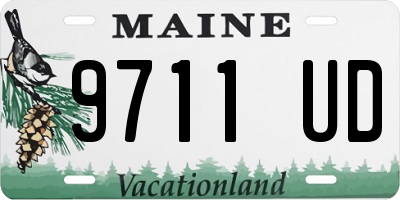 ME license plate 9711UD