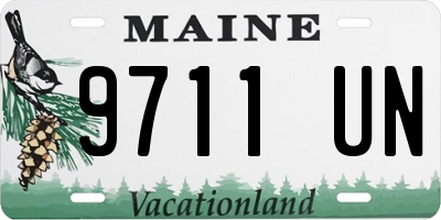 ME license plate 9711UN