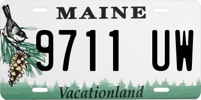 ME license plate 9711UW