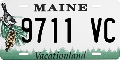 ME license plate 9711VC