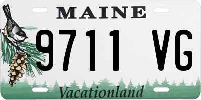 ME license plate 9711VG