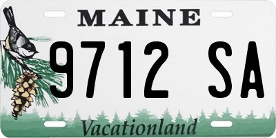 ME license plate 9712SA