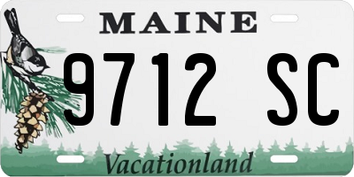 ME license plate 9712SC