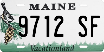 ME license plate 9712SF