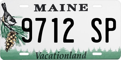 ME license plate 9712SP