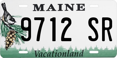 ME license plate 9712SR