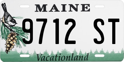 ME license plate 9712ST