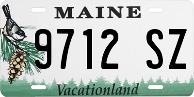 ME license plate 9712SZ