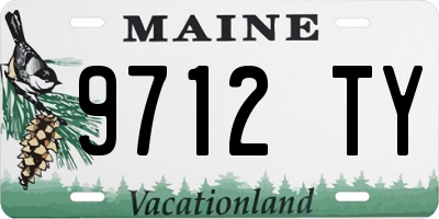 ME license plate 9712TY