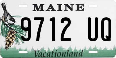 ME license plate 9712UQ