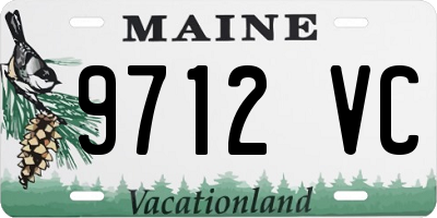 ME license plate 9712VC